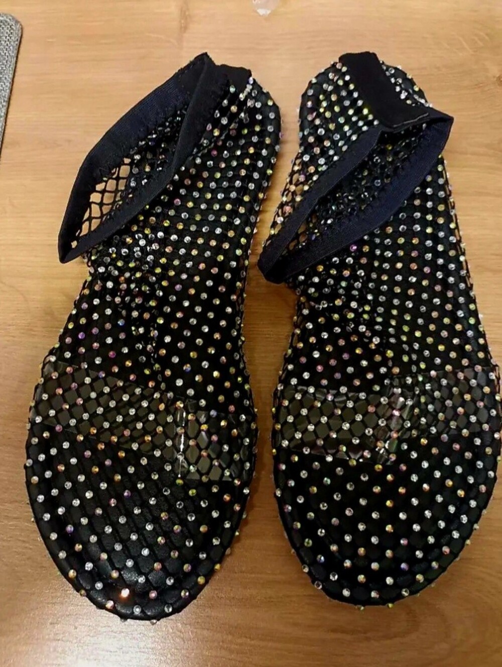 Mesh Crystal Ladies Flats